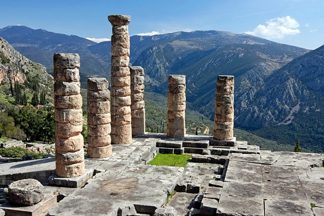 Delphi archaeological site - 4th century BC temple of Apollo